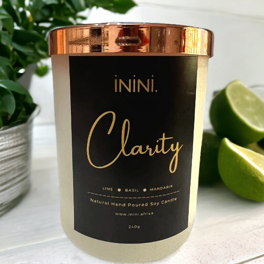 CLARITY - lime, basil, mandarin - Scented Soy Candle