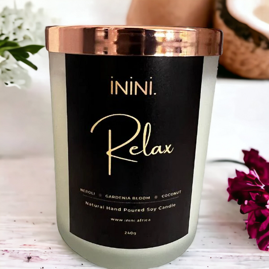 RELAX - neroli, gardenia bloom and coconut - Scented Soy Candle