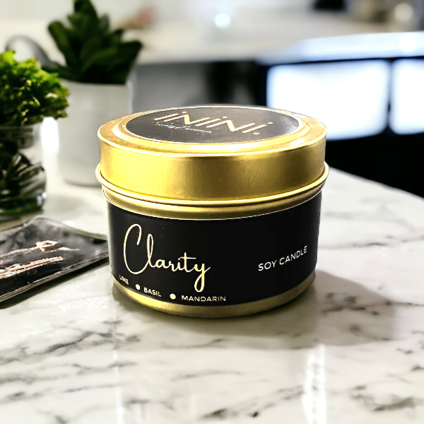 CLARITY - lime, basil, mandarin - Travel Candle